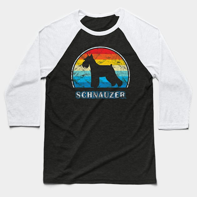 Schnauzer Vintage Design Dog Baseball T-Shirt by millersye